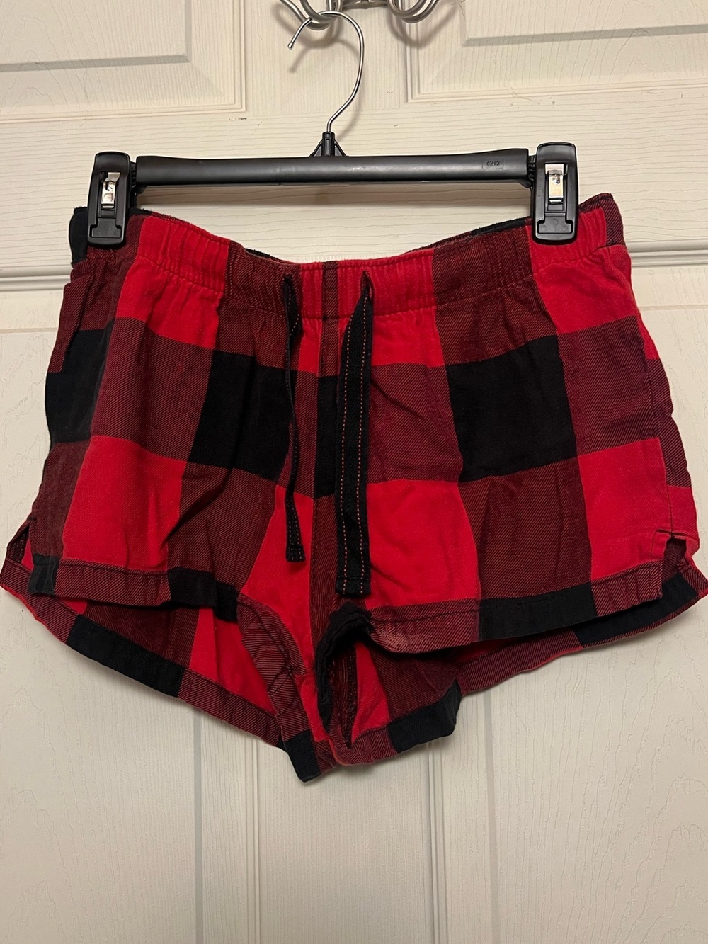 Old Navy Red and Black Plaid Lounge Shorts